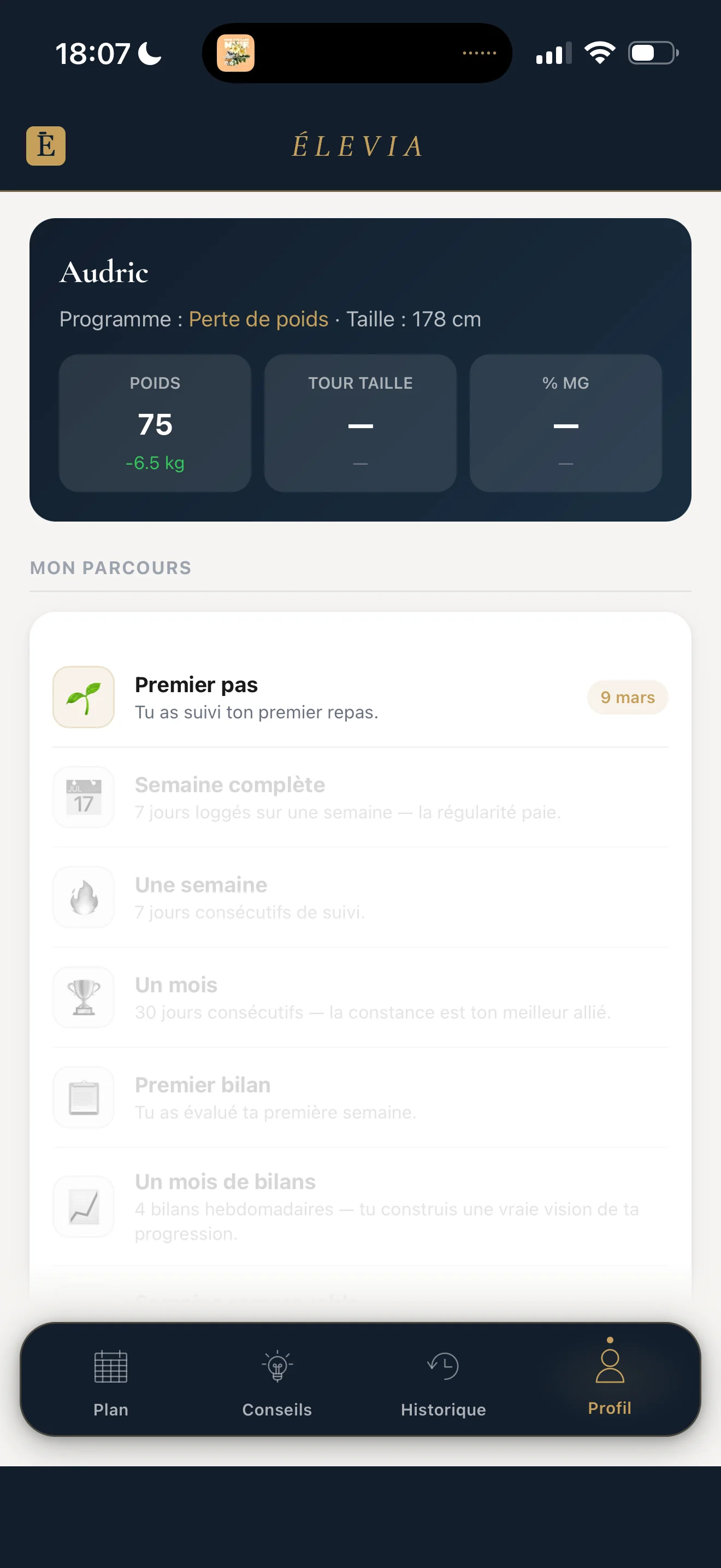Vue Profil